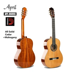 All Full Solid Cedar Classical Guitar Acoustic Electric Ebony Fingerboard Nylon String 39 Inches Guitarra 6 Strings Pickup