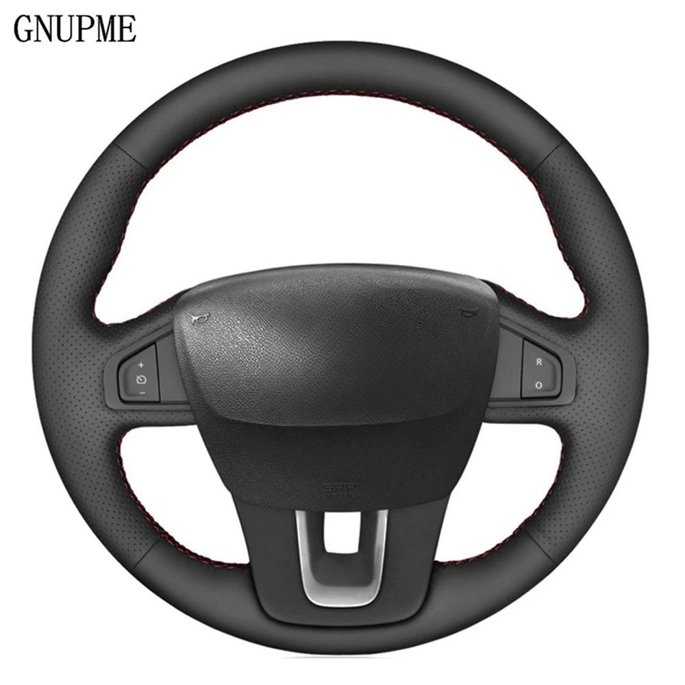 Black Artificia Leather Car Steering Wheel Cover For Renault Laguna 2008-2015 Latitude 2010-2015 Renault Samsung SM5 2009-2018