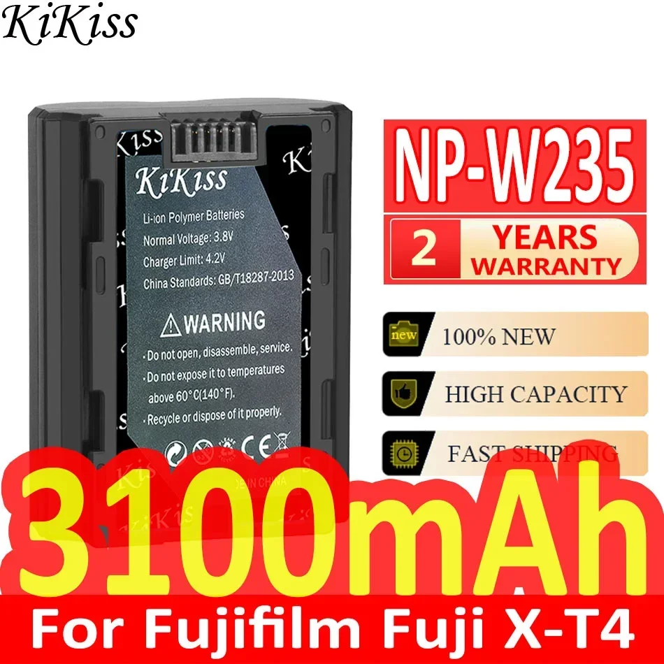 

Аккумулятор KiKiss 3100 мАч NP-W235 NPW235 для Fujifilm Fuji X-T4 XT4 GFX 100S VG-XT4 с вертикальной ручкой