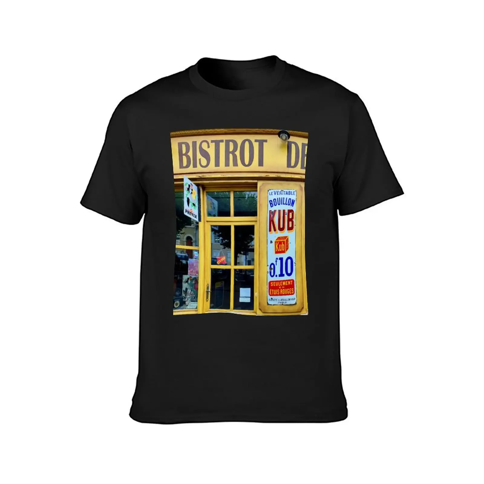 Bistro Des Douves T-shirt summer top quick drying boys whites Aesthetic clothing mens tall t shirts