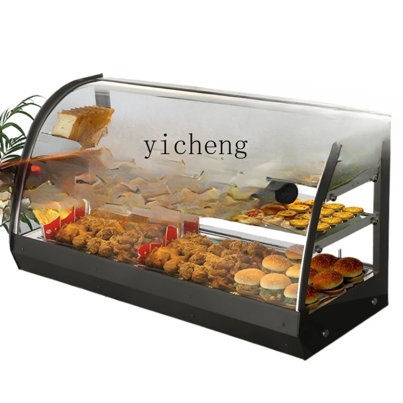 Vitrine Aquecida Comercial cc25 para Frango Frito e Hambúrguer com Temperatura Constante e Incubadora