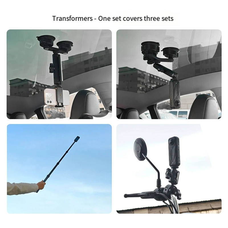 

Для Insta360x5x4x3 R сильное автомобильное крепление на присоске для камеры присосное крепление для экшн-камер OSMO360 палка для селфи