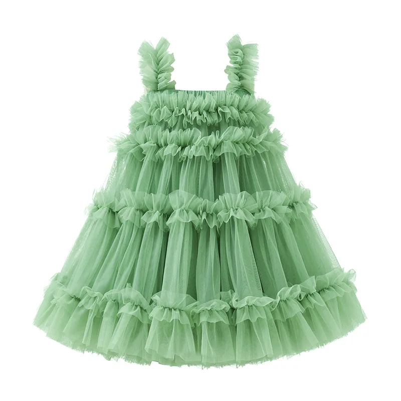 Robe Tutu pour petites filles, sans manches, bretelles, princesse arc-en-ciel, robe de fête d'anniversaire pour enfants, Costume de fête d'halloween