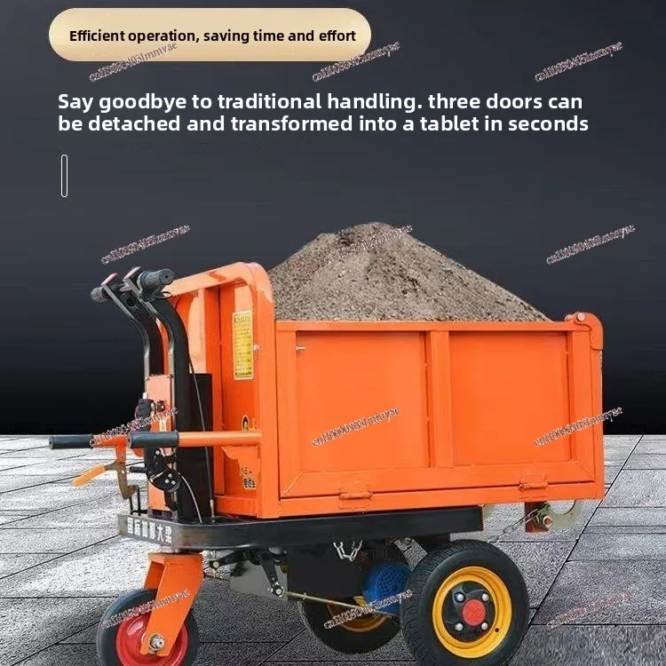 Electric trolley truck breeding feeding dump truck