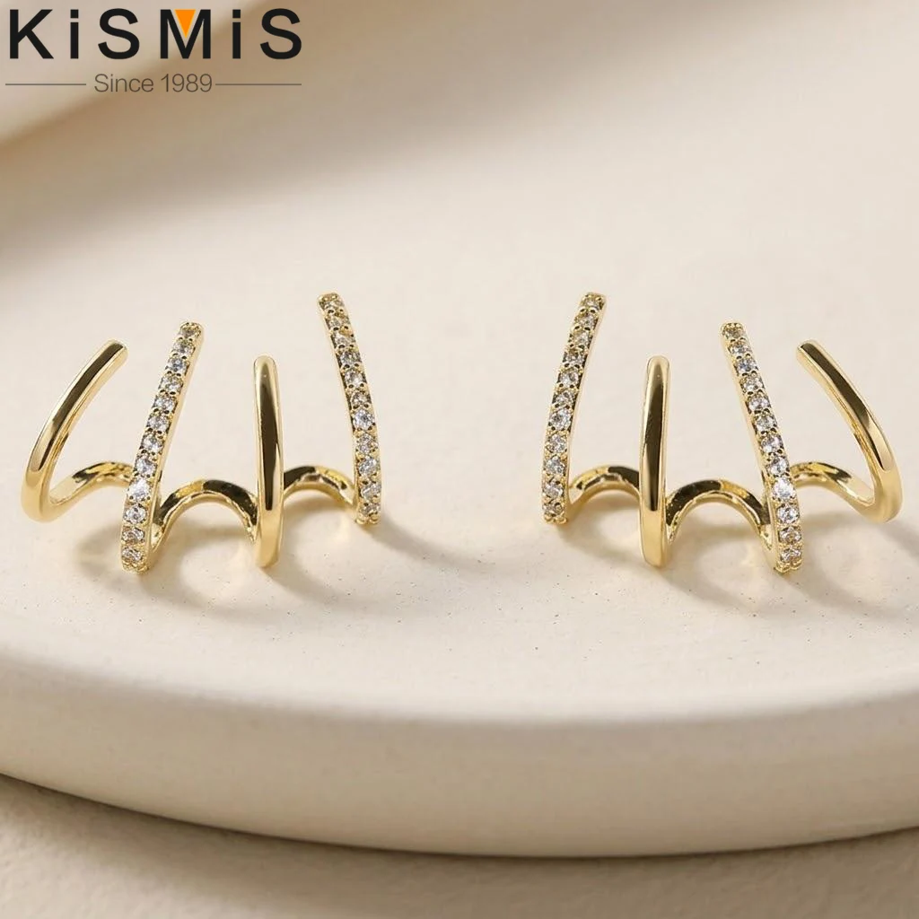 

Four Claw Earrings for Women Micro Inlaid Stud Earrings Fashion Niche Design Four Claw Earrings Minimalist Earrings
