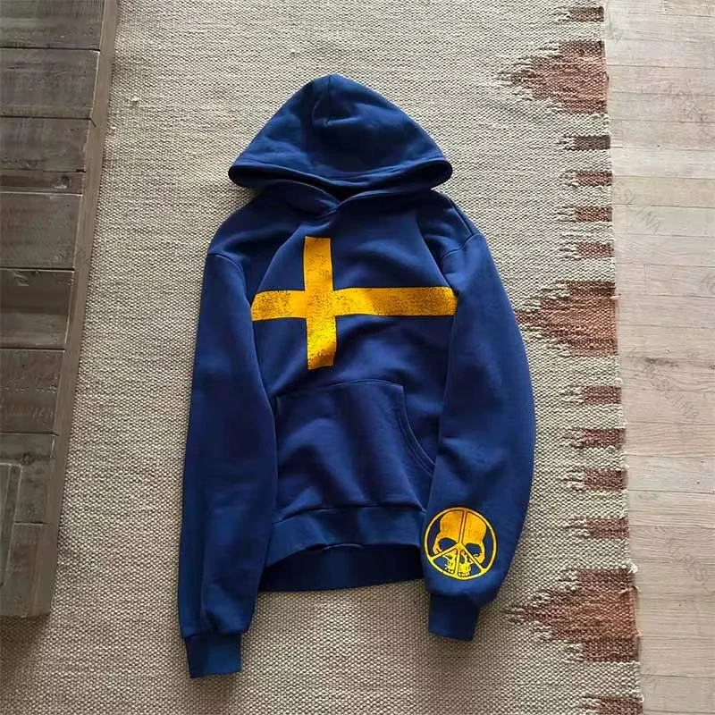 Europäische und amerikanische Gothic Highstreet-Mode, vielseitiger Hoodie-Sweatshirt, Herbst/Winter Hip-Hop-Rock-Streetwear-Hoodie-Top, Emo – Detail 12