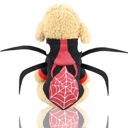Pet Clothes for Small Mediun Dogs Halloween Dog Cat Costume Cute Spider Fancy Dress Up Halloween Pet Cat Costume Dog Accessories