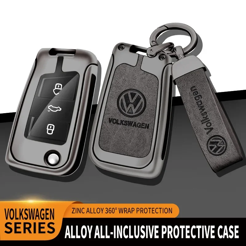 Zinc Alloy Car Smart Remote Key Case Cover Protector Shell Fob for VW Volkswagen Golf 7 MK7 Tiguan MK2 Auto Keychain Accessories