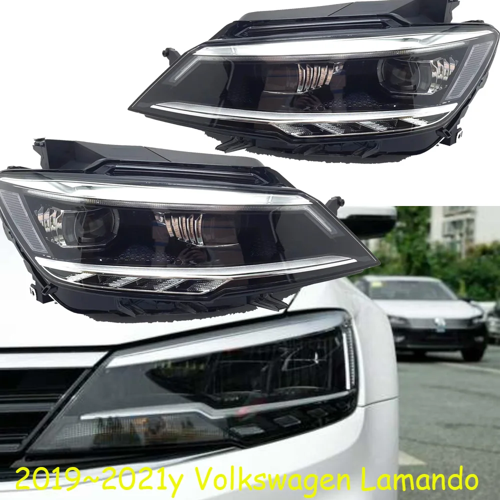 

1 шт., автомобильный бампер, фара для Volkswagen Lamando, фара 2019 ~ 2021y, автомобильные аксессуары, фара для VW Lamando, противотуманная лампа