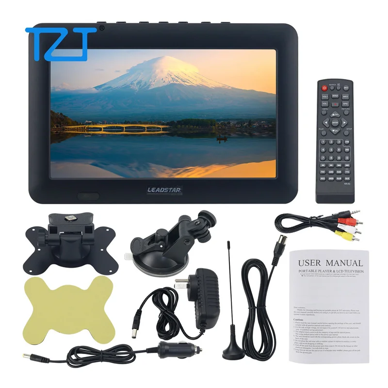 TZT LEADSTAR D8 8-Inch Portable Television Portable Digital TV ATSC DVB-T2 ISDB-T Supports 1080P Video