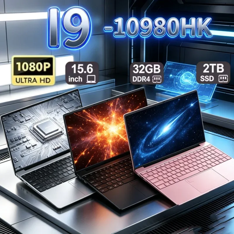 15.6 Inch Creator-Tuned Laptop Intel Core I9-10980HK 16GB RAM 1TB/2TB SSD Fingerprint Unlock Windows 11 Gaming Business Notebook