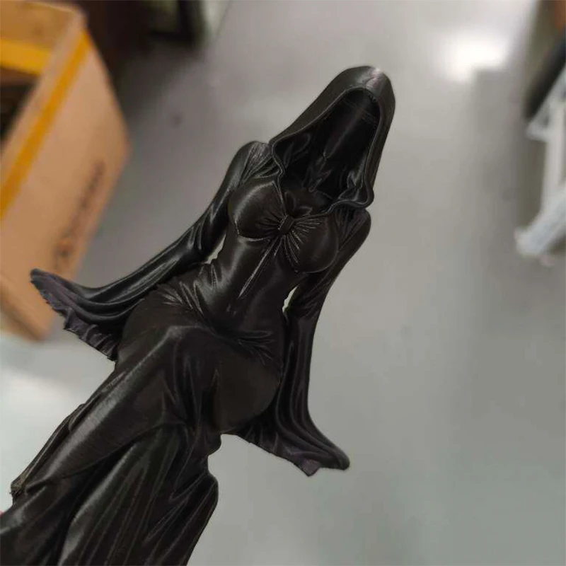 Statue Of Lady Reaper Desktop Ornament Mysterious Female Sitting Posture Dark Model Handicrafts Home Office Desk Decoration Gift view 6