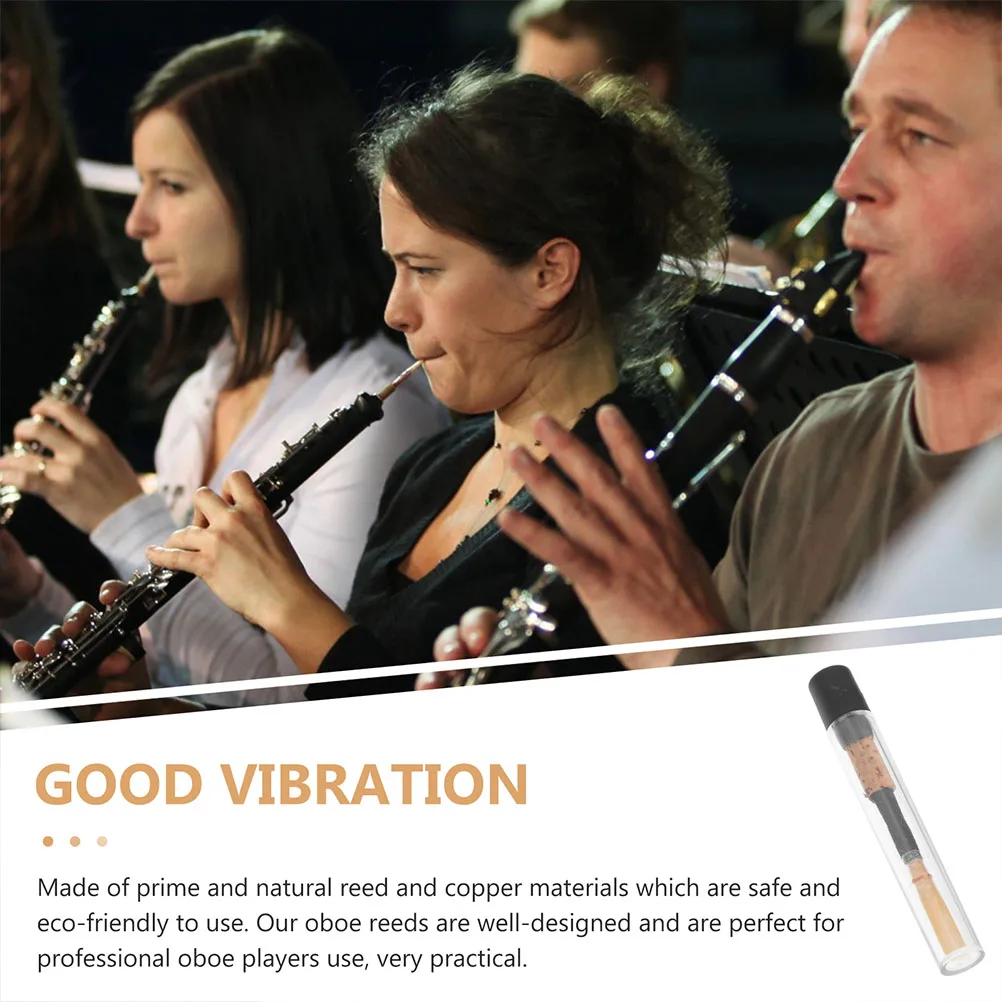 

2pcs Premium Copper Oboe Reed Handmade Lightweight Reeds For Students Durable Instrument Accessory Compact Professional Tool