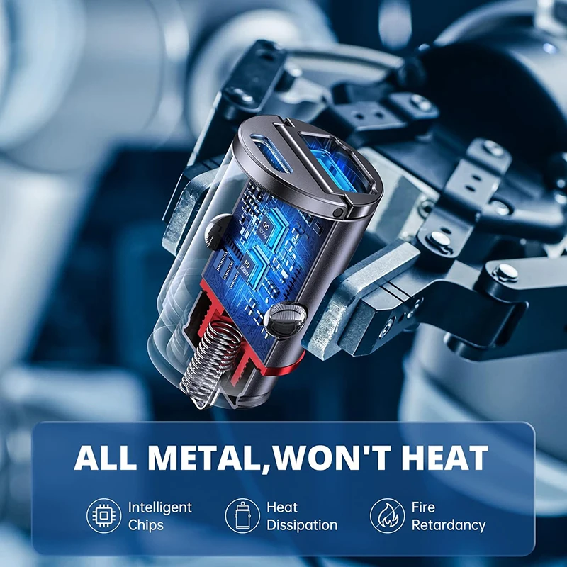 200W USB Type C Dual Ports Car Charger Lighter Quick Charge 4.0 3.0 For iPhone Xiaomi Huawei Samsung Fast Charging Phone Charger - náhled 5