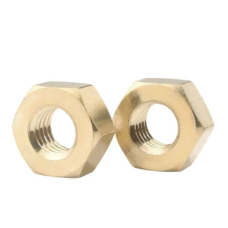 Copper Hexagon Nut M1.4 M1.6 M2 M2.5 M3 M4 M5 M6 M8 M10 M12 M14 M16 M18 M20 M22 M24 Solid Brass Hex Nuts