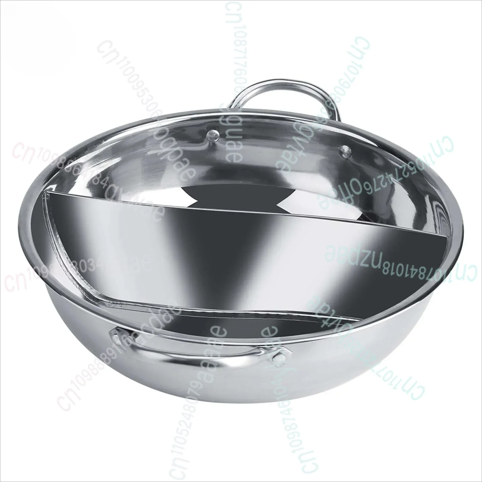Double Flavor Hot Pot 27cm 29cm 31cm Thick Stainless Steel Chinese Hot Pot for Induction Cooker Home Kitchen Supplies
