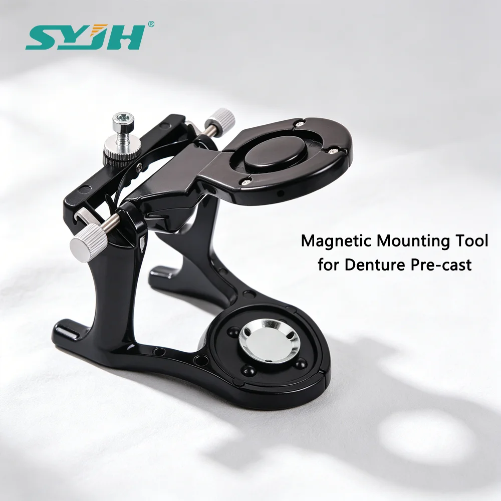 SYJH Dental Laboratory Articulator Magnetic Mounting Tool for Denture Pre-cast Dental Models Adjustable C Type Equipment