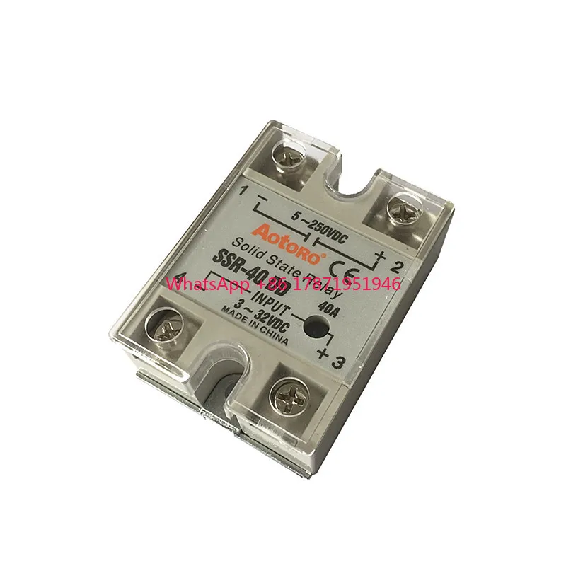 

SSR-40DD single phase ssr solid state relay 10a 40a DC control DC