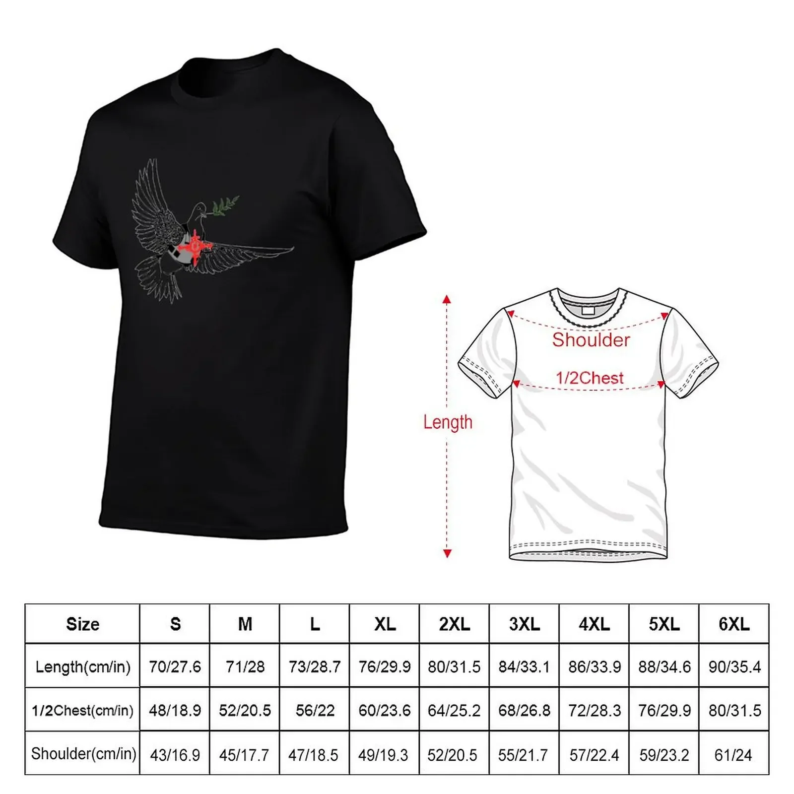 Armored Dove of Peace T-Shirt quick drying designer shirts shirts graphic tee men