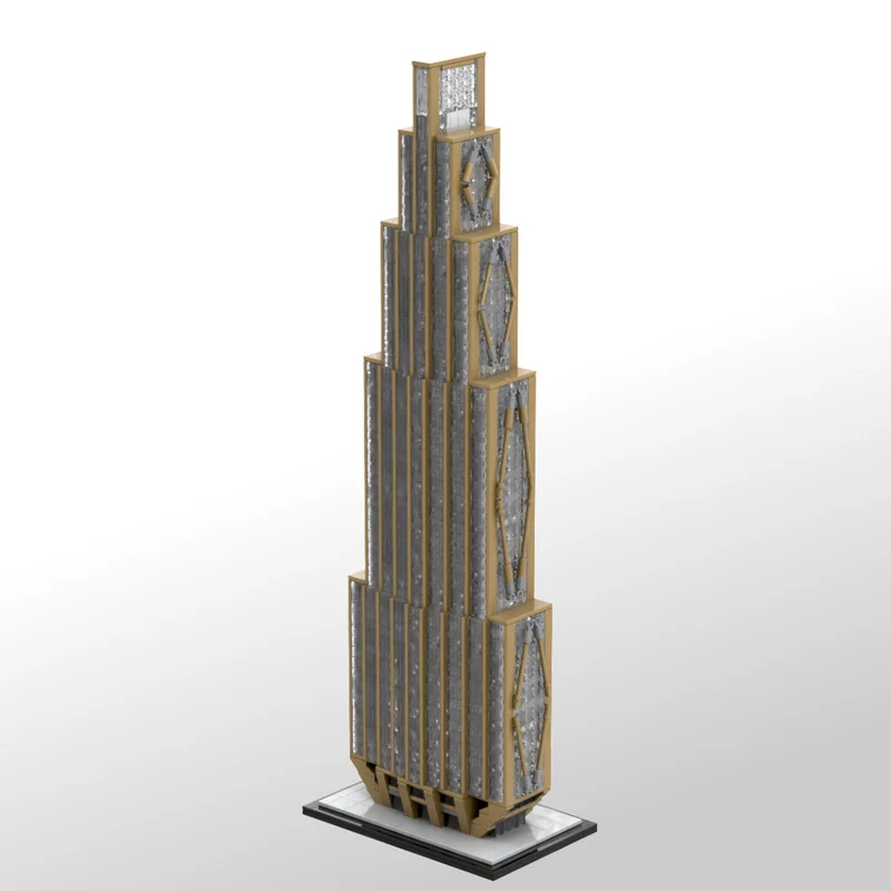 Klocki MOC na zamówienie, seria wieżowieców, 270 Park Avenue, model w skali 1:800, 3180 elementów, kreatywna zabawka do składania, prezent świąteczny dla każdego.