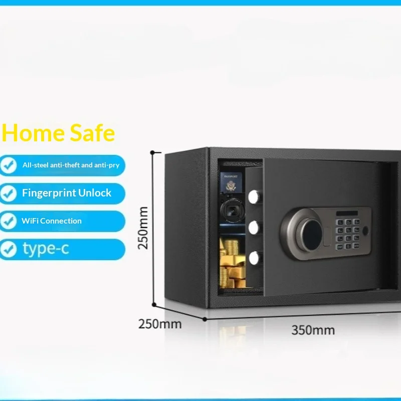 Electronic Password Safe 25cm Mini Home Concealed Wall Cabinet Safe Digital Security Box Safe Deposit Hiding Place Diversion