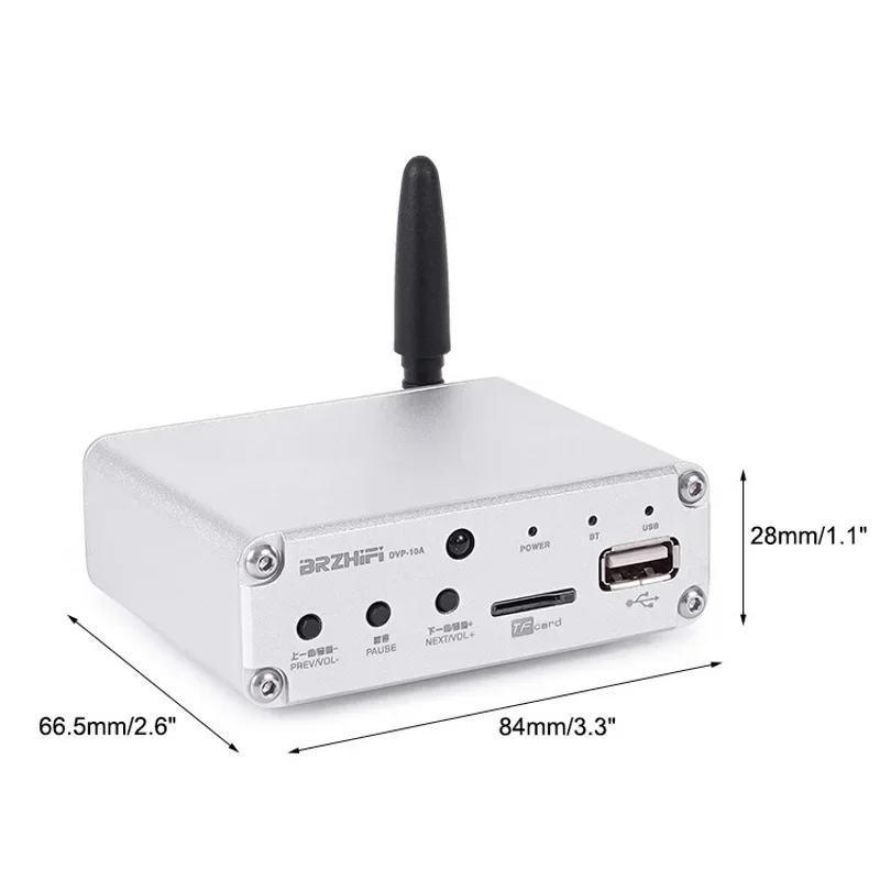 Hifi Home Audio Lossless Music Player Bluetooth 5.0 Receiver ES9018 Audio Decoder Coxial RCA 3.5mm DAC