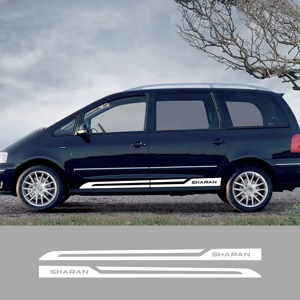 Car Side Door Stickers For Volkswagen VW Sharan 7N MPV Camper Van Vinyl Decor Decals Graphics Stripes Auto Tuning Accessories