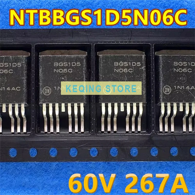 10PCS Used+Not NEW+Send after Measure NTBGS1D5N06C BSG1D5N06C TO-263-7 60V 267A N-type MOS transistor