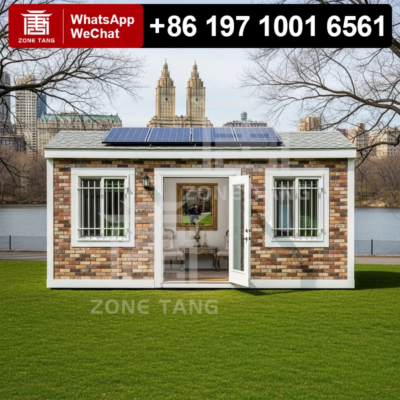 

Luxury Prefab Container System Meeting Room Economic Earthquake Resistant Flat Pack House Garden House Prefab Cabins Durability