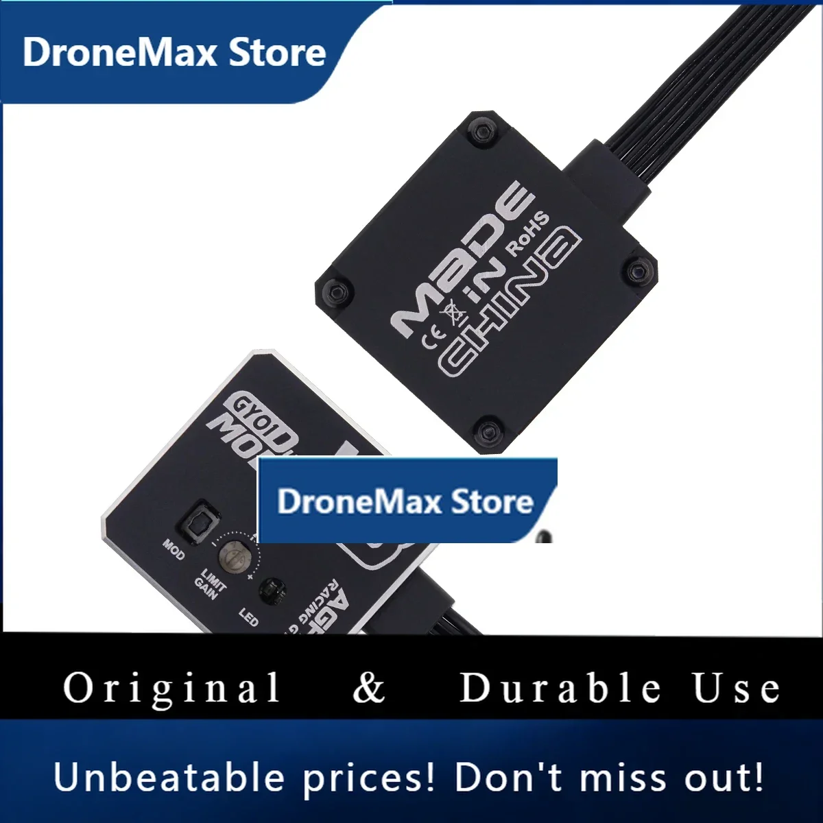DroMaAGFRC GY01 V3 Automatic High Stability Control Dual Gain Drift Tuned Rated Gyro For RC Model Drift Car