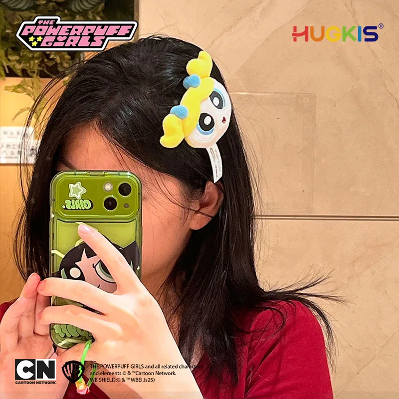 

New The Powerpuff Girls Plush Hairpins Bubbles Cute Bubbles Buttercup Girls Childrens Bangles Blossom Doll Decorative Hair Card