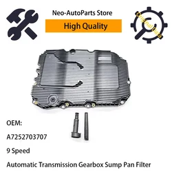 Transmissão automática Caixa de velocidades Sump Pan Filter, 9 Speed, Mercedes Benz C E S V VITO GLC OEM, A7252703707, 7252703707