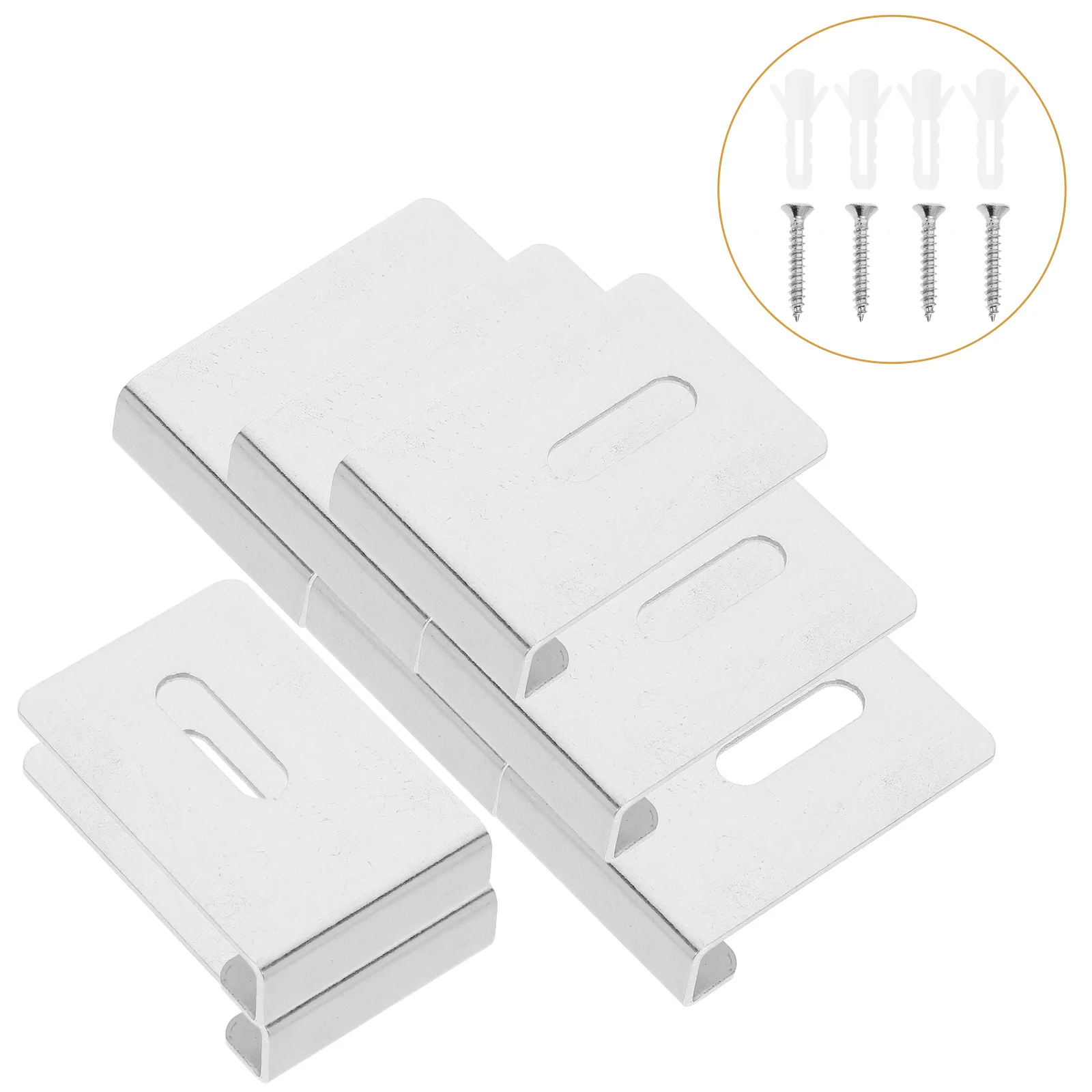 

8Pcs Mirror Glass Clips Wall Mount Brackets Home Decor Bathroom Shelf Clamps Mirror Clips Glass Clamp Adjustable Shelf Brackets