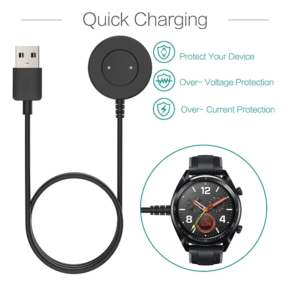 Magnetic Charger For Huawei Watch GT GT2 GT2E Honor Magic 1/2 GS Pro USB Portable Magnetic Smart Watch Fast Charging Dock