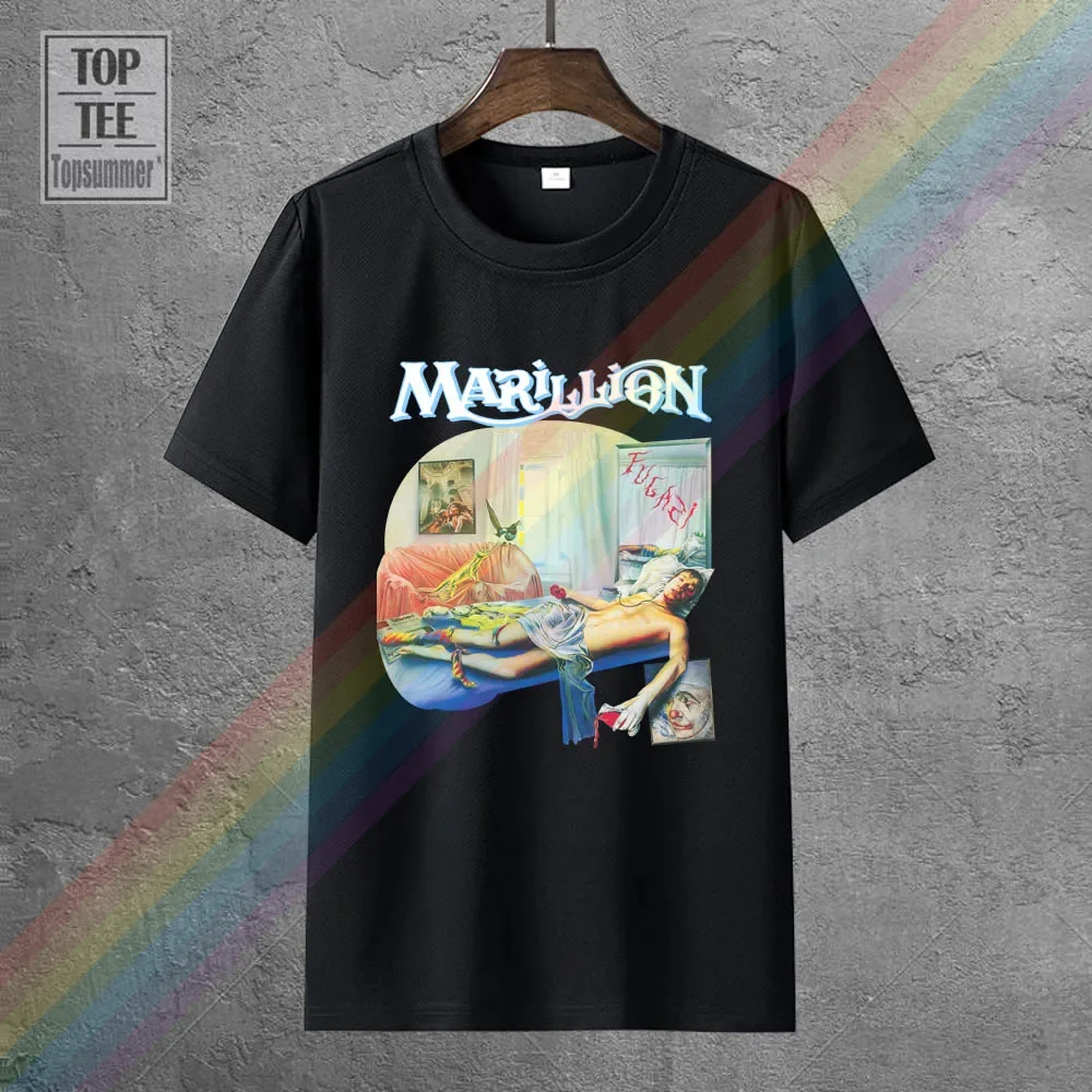 

Marillion Fugazi Black T Shirt Progressive Rock Fish Big Big Train Genesis Summer 2018 Short Sleeve Plus Size