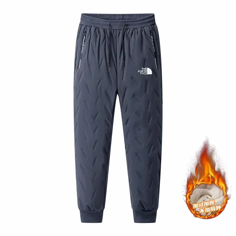 الشتاء Sweatwear الرجال أفخم سميكة الصوف Sweatpant امبسوول الحرارية السراويل سراويل تقليدية مقاوم للماء يندبروف سراويل قطنية دافئة