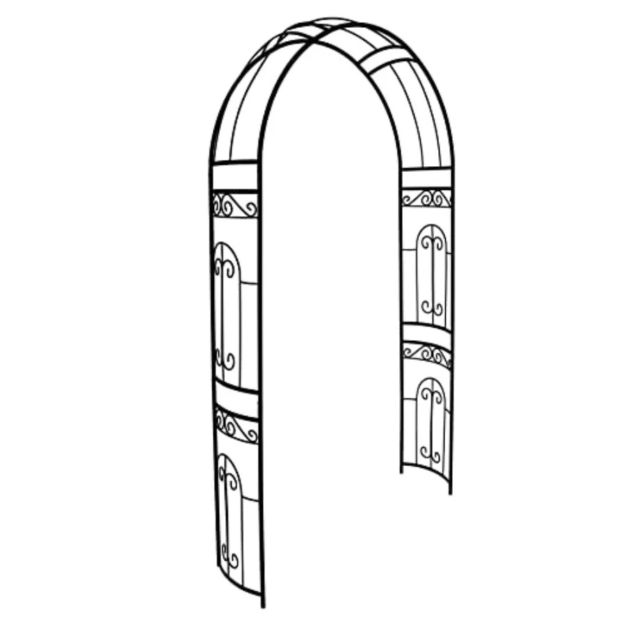 

Metal Garden Arbor Wedding Arch 95.3" H x 45" W, Heavy Duty Rustproof Iron Pergola Trellis for Climbing Plants Outdoor Garden P