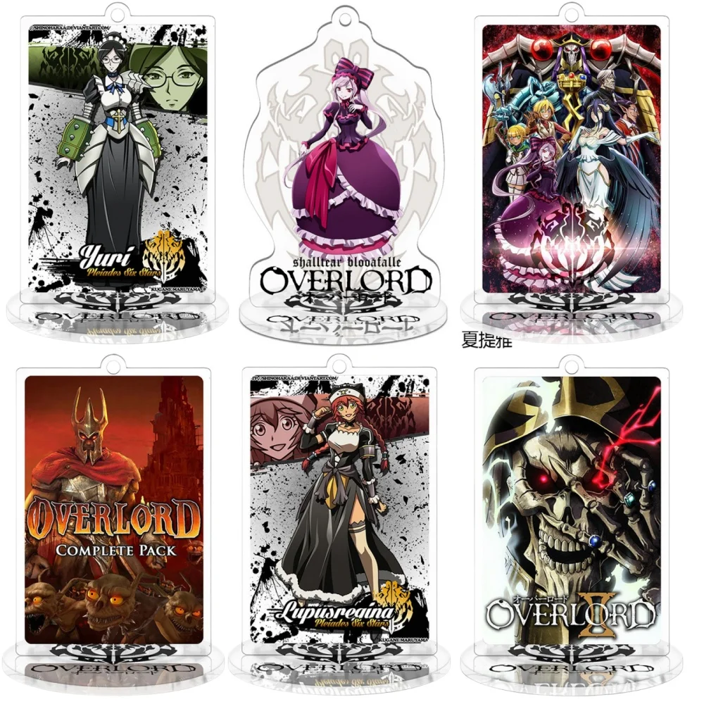 10cm Hot Anime OVERLORD Quadrate Version HD Figures Albedo Cosplay Acrylic Stands Model Exquisite  Desk Decor