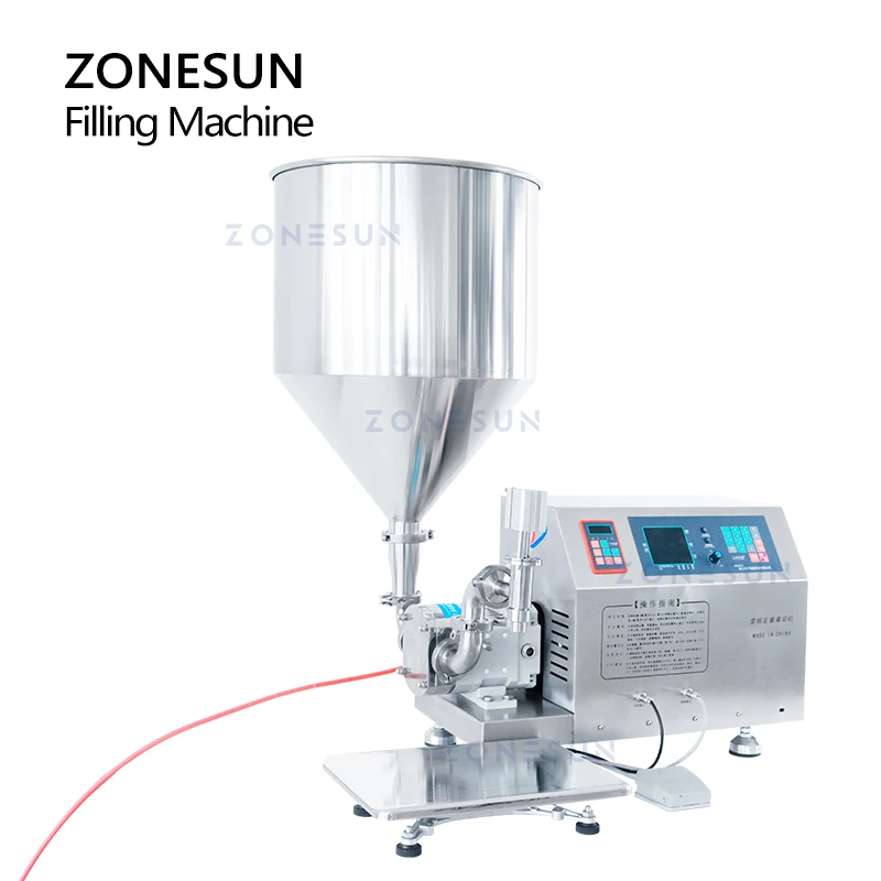 ZONESUN ملء و ماكينة وزن معجون لزج السائل الدوار مضخة مستحضرات التجميل كريم قناع الوجه صلصة التعبئة والتغليف ZS-RPW1