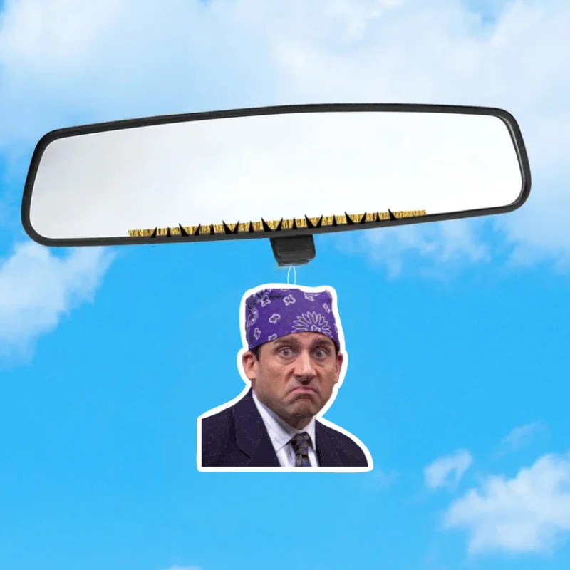 Prison Mike Michael Scott The Office Car Air Freshener Rear View Mirror Accessories Car Scent Perfume Pendant Hanging Charm