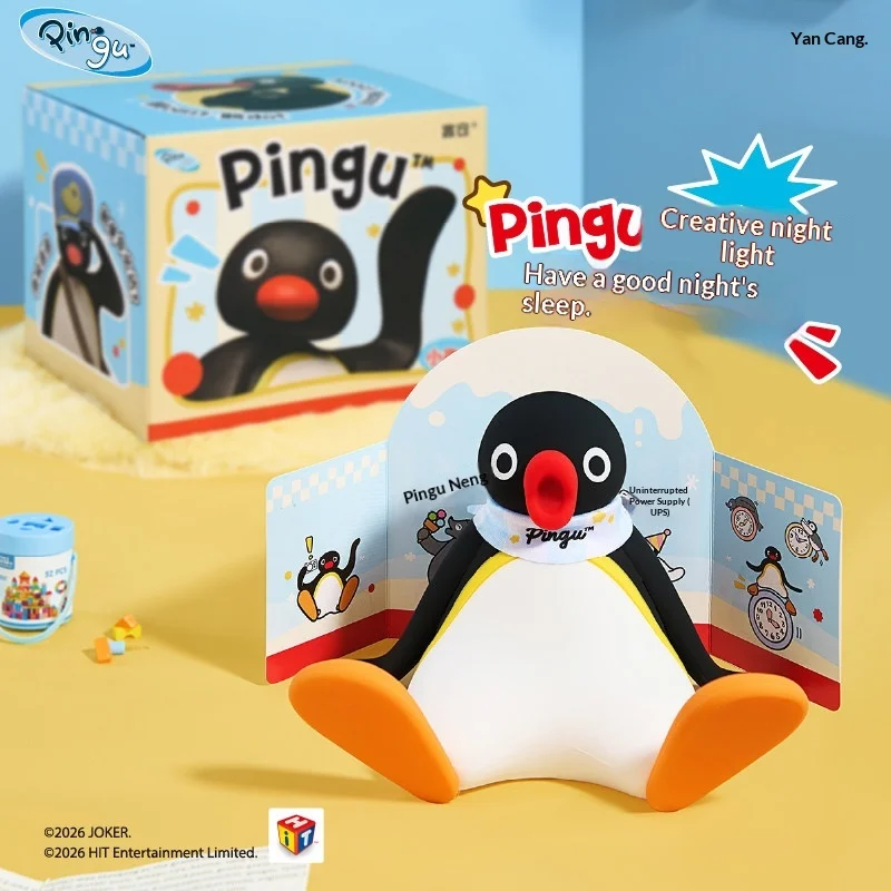 

Genuine Yancang Pingu Penguin Night Light Tap Control Silicone Lamp Stress Relief Toy Desktop Decor Birthday Gift For Friend