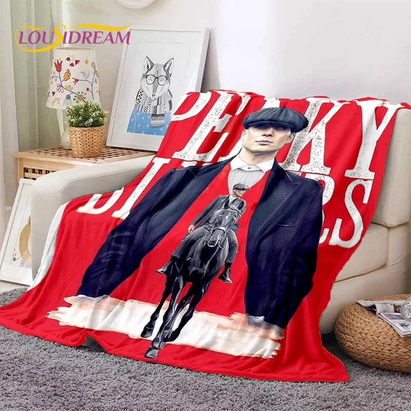 3D P-Peaky Blinders Tommy Shelby Soft Flannel Blanket for Beds Bedroom Sofa Picnic,Throw Blanket for Cover Outdoors Leisure Gift