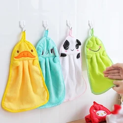 Serviette de bain en velours doux pour enfants, tissu en peluche, mignon, animal de dessin animé, lieux, essuyer, face, pépinière