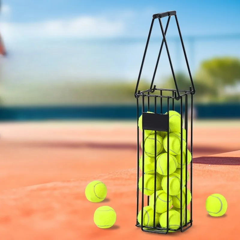 Recolector de pelotas de tenis portátil, baloncesto de pelotas de tenis de presión rápida hacia abajo, conveniente, profesional