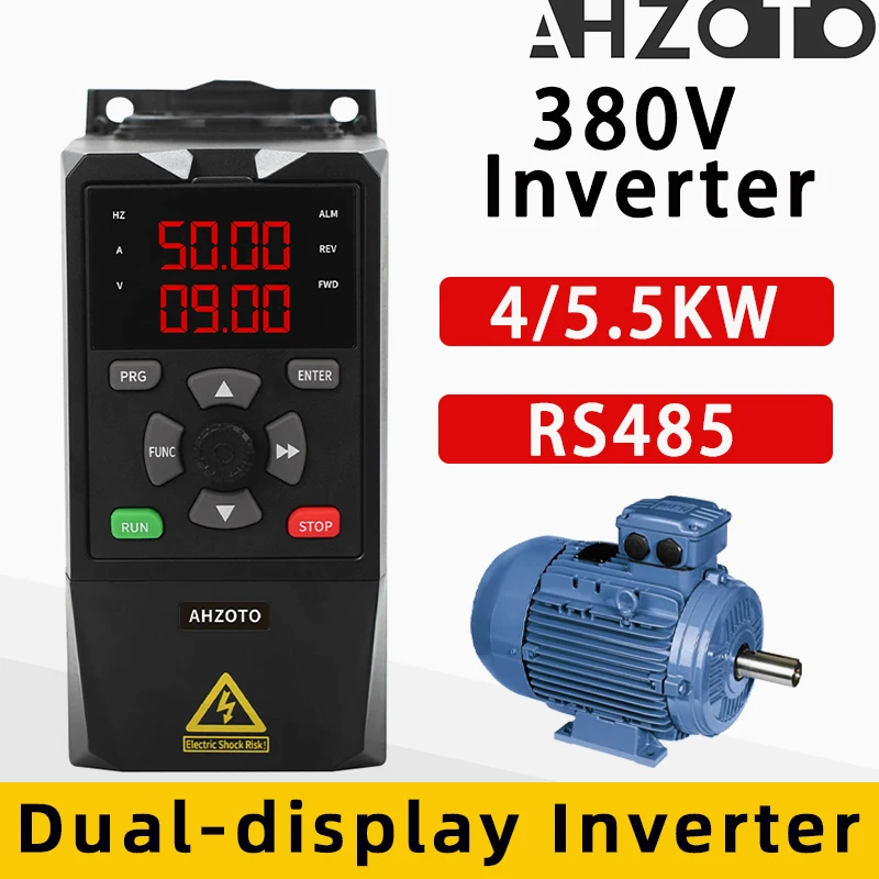 

VFD Inverter 4KW 5.5KW AC 380V 3HP Variable Frequency Drive 3 Phase Input 3 Phase Output for Spindle Motor