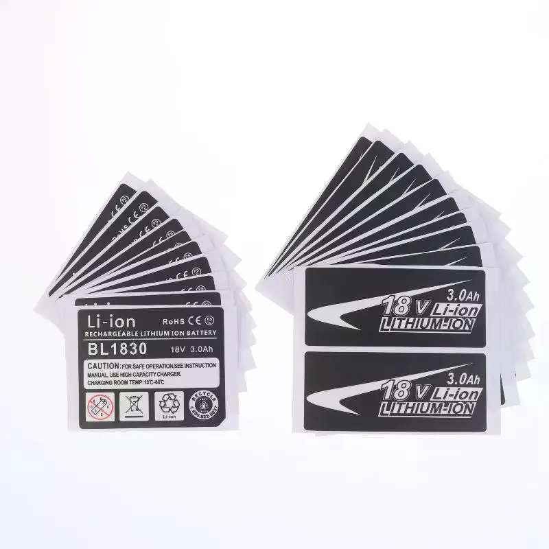 10Pcs/set For 18V 3Ah 4Ah 5Ah 6Ah 9Ah BL1830 Li-Ion Battery Label Stickers 18V Battery Capacity Sticker