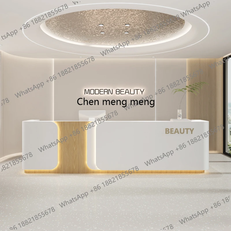 

Modern simple beauty salon bar counter clothing store checkout page cabinet