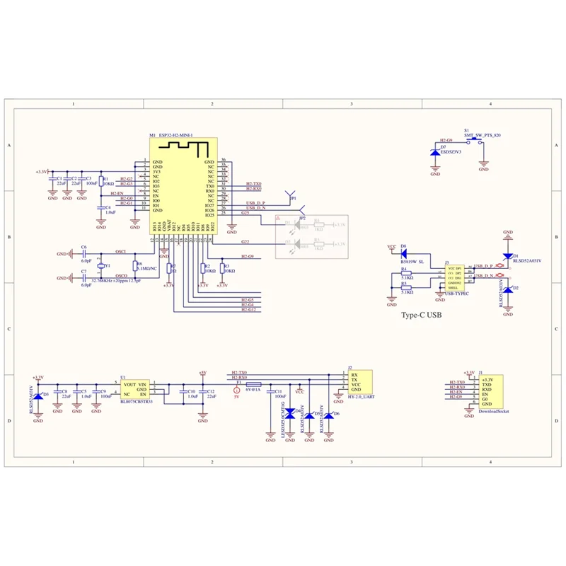 Шлюз A47Z H2 ESP32-H2 Thread/Zigbee Gateway Поддержка протокола Zigbee Thread Matter для умного дома
