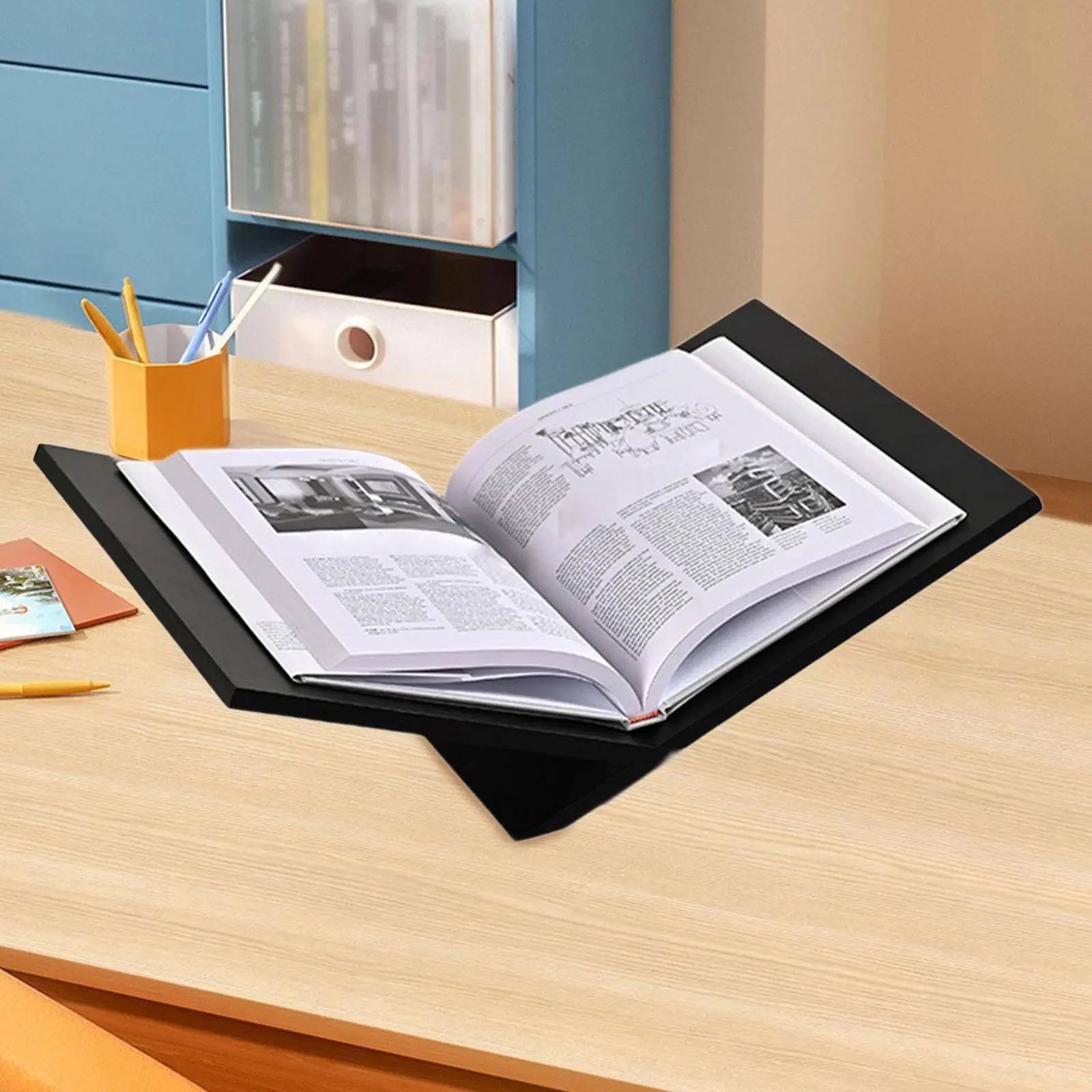 

Book Stand Portable Compact Artwork Display Rack for Kitchen Desktop Bedroom