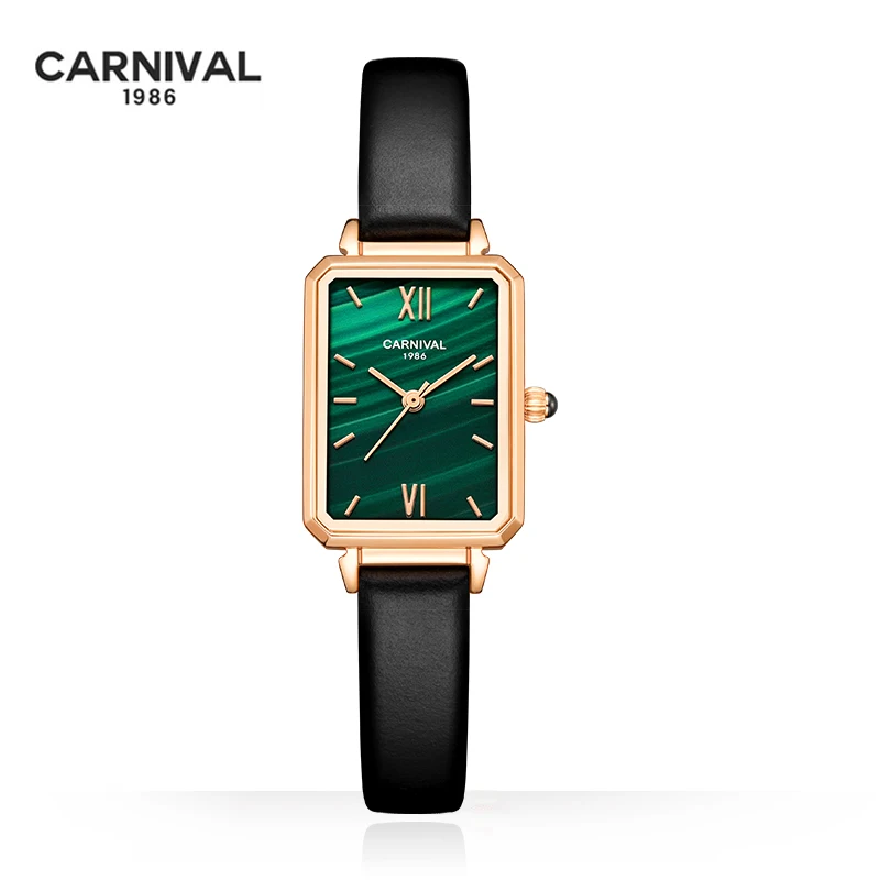 

CARNIVAL Luxury Brand Women Watches Ladies Fashion Waterproof Quartz Wristwatch Casual Female Rose Gold Clock Relogio Feminino